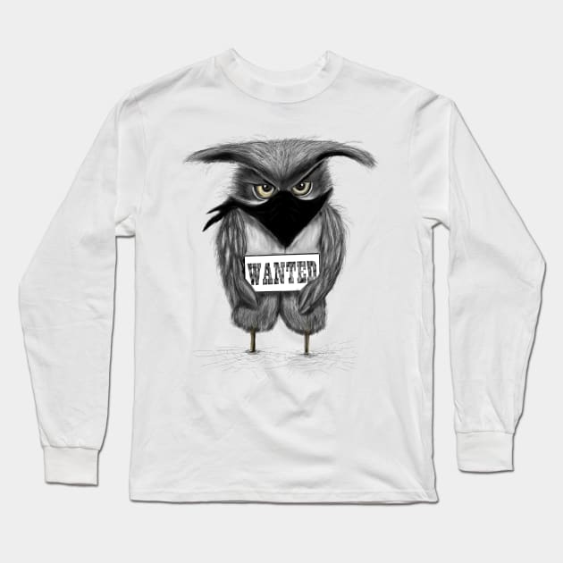 Bandit Owl Long Sleeve T-Shirt by msmart